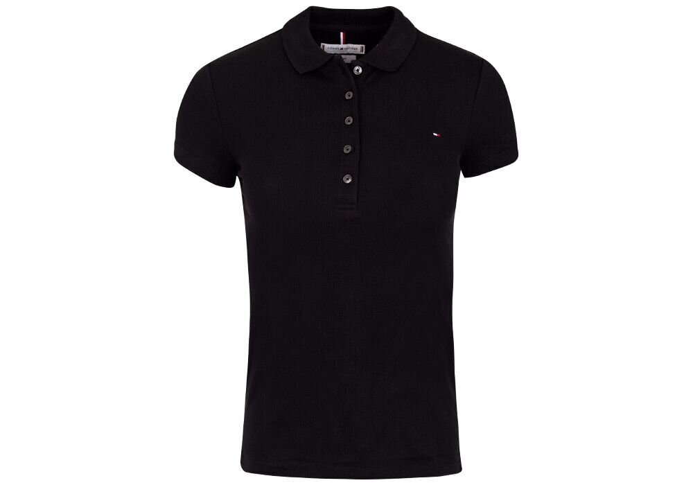 Naiste polosärk Tommy Hilfiger HERITAGE SHORT SLEEVE SLIM POLO BLACK 1M57636661 017 27143 цена и информация | Naiste T-särgid, topid | kaup24.ee