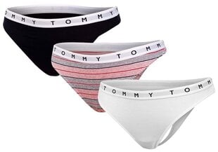 Женские трусики-стринги Tommy Hilfiger, 3 пары THONG PRINT UW0UW02521 0W2 26637 цена и информация | набор из 3 хлопковых женских трусиков с рисунком | kaup24.ee