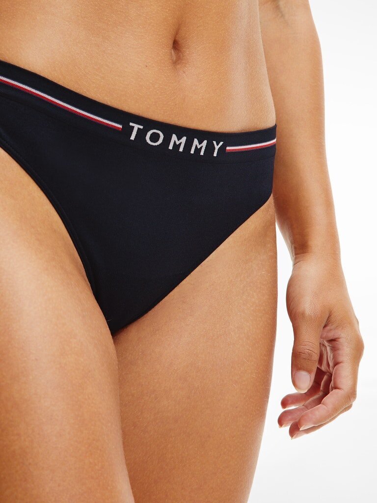 Naiste aluspüksid Tommy Hilfiger THONG MW THONG, tumesinine UW0UW02484 DW5 39394 hind ja info | Naiste aluspüksid | kaup24.ee