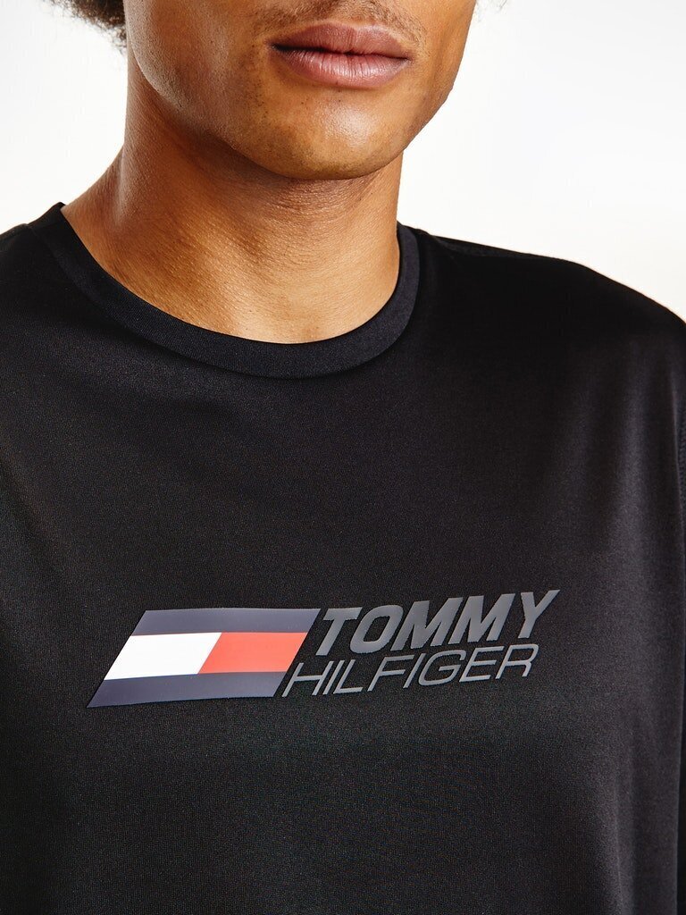 Meeste T-särk Tommy Hilfiger T-SHIRT ESSENTIAL PERF TEE BLACK MW0MW18939 BDS 40076 hind ja info | Meeste T-särgid | kaup24.ee