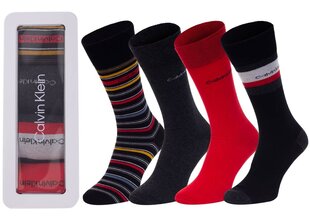 Мужские носки Calvin Klein 4 пары, черные/графит/красные 100004544 001 39722 цена и информация | Мужские носки | kaup24.ee