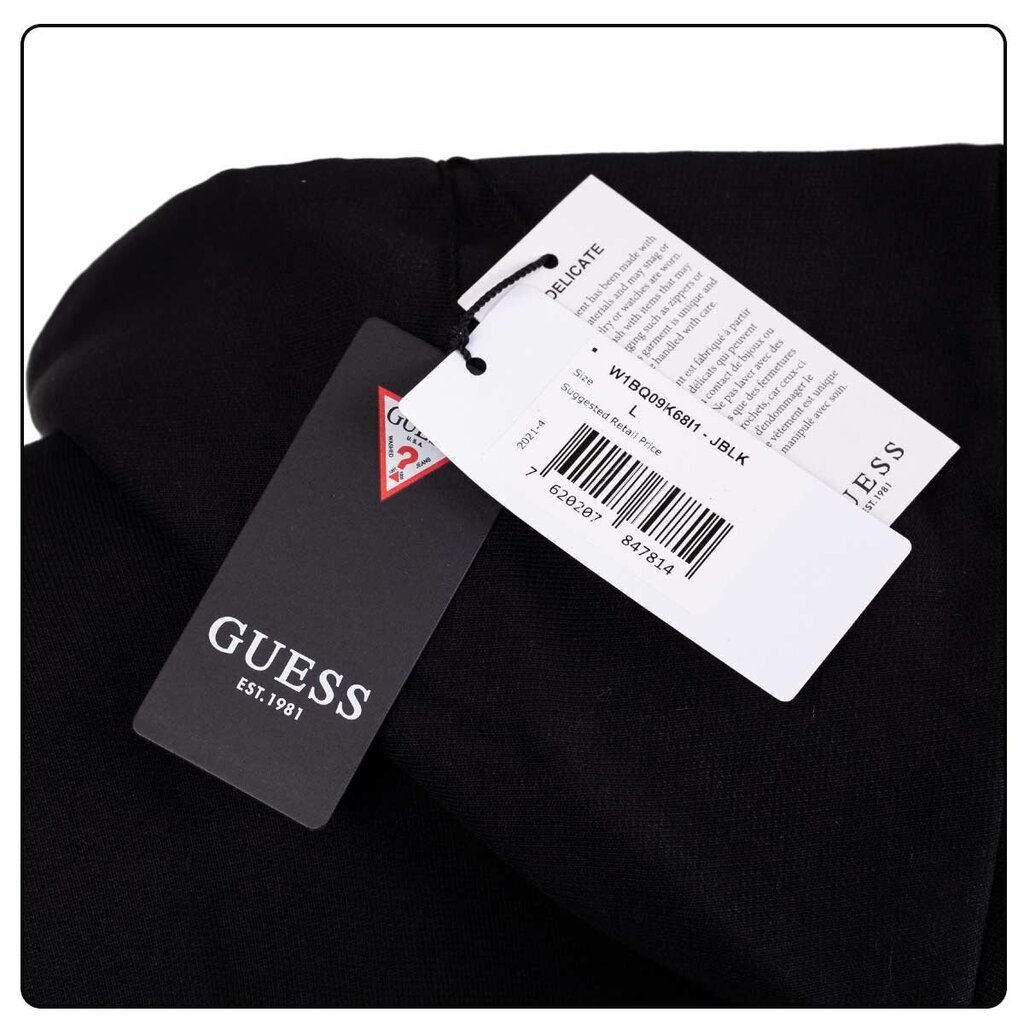 Guess naiste dressipluus ICONIC HOOD, must W1BQ09K68I1 JBLK 40138 цена и информация | Naiste kampsunid | kaup24.ee