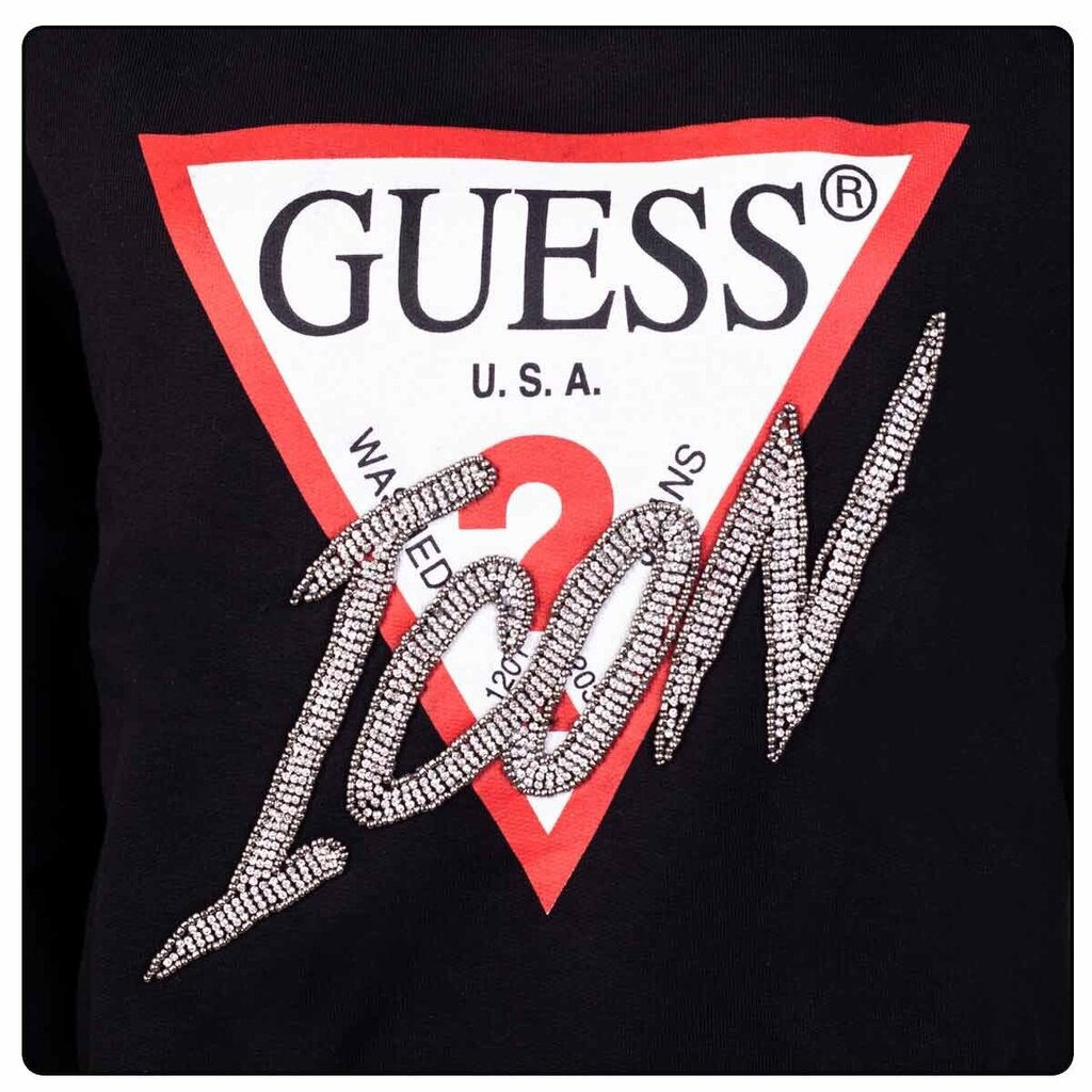 Guess naiste dressipluus ICONIC HOOD, must W1BQ09K68I1 JBLK 40138 цена и информация | Naiste kampsunid | kaup24.ee