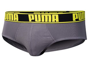 Puma meeste püksid ACTIVE BRIEF 2 paari, hall/must 906954 02 40002 hind ja info | Meeste aluspesu | kaup24.ee