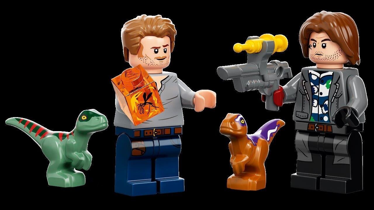 76945 LEGO® Jurassic World Dinosauruse atroraptori jälitamine mootorrattaga цена и информация | Klotsid ja konstruktorid | kaup24.ee