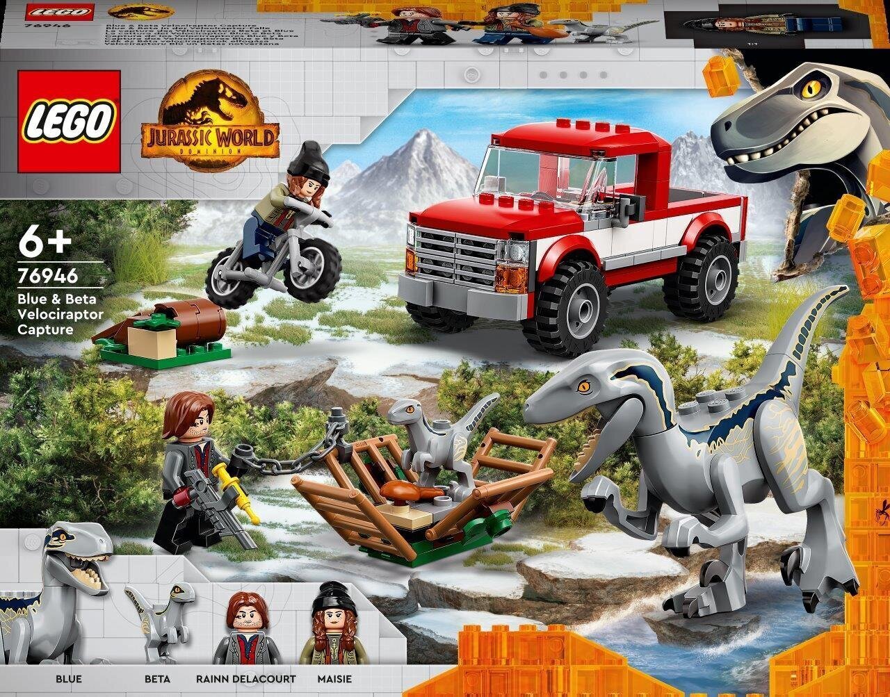 76946 LEGO® Jurassic World Blue ja Beta Velociraptori püüdmine hind ja info | Klotsid ja konstruktorid | kaup24.ee