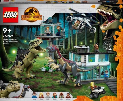 76949 LEGO® Jurassic World Gigantosauruse ja Terisinosauruse rünnak hind ja info | Klotsid ja konstruktorid | kaup24.ee