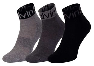 Мужские носки Calvin Klein, 3 пары, черные/серые 701218722 003 39822 цена и информация | Meeste sokid | kaup24.ee