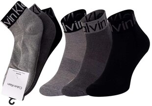 Мужские носки Calvin Klein, 3 пары, черные/серые 701218722 003 39822 цена и информация | Meeste sokid | kaup24.ee