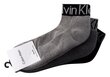 CALVIN KLEIN naiste sokid, 3 paari, must/hall 701218722 003 39822 hind ja info | Meeste sokid | kaup24.ee