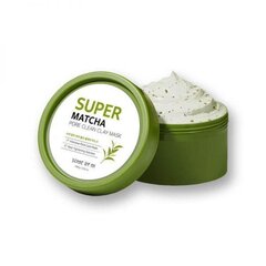 Очищающая глиняная маска с зеленым чаем матча Some By Mi Super Matcha Pore Clean Clay Mask 100g цена и информация | Маски для лица, патчи для глаз | kaup24.ee