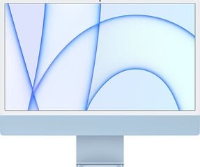 Apple iMac 24” 4.5K Retina, M1 8C CPU, 7C 8/256GB Blue RUS MJV93RU/A hind ja info | Lauaarvutid | kaup24.ee