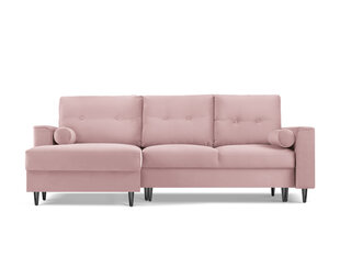 Мягкий уголок Micadoni Home Leona 4S, розовый/черный цвет цена и информация | Угловые диваны | kaup24.ee