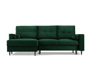 Мягкий уголок Micadoni Home Leona 4S, зеленый/черный цена и информация | Угловые диваны | kaup24.ee