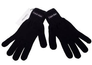 Мужские перчатки Calvin Klein осень/зима FELT PATCH KNITTED GLOVES BLACK K50K507424 BAX 36953 цена и информация | Мужские шарфы, шапки, перчатки | kaup24.ee