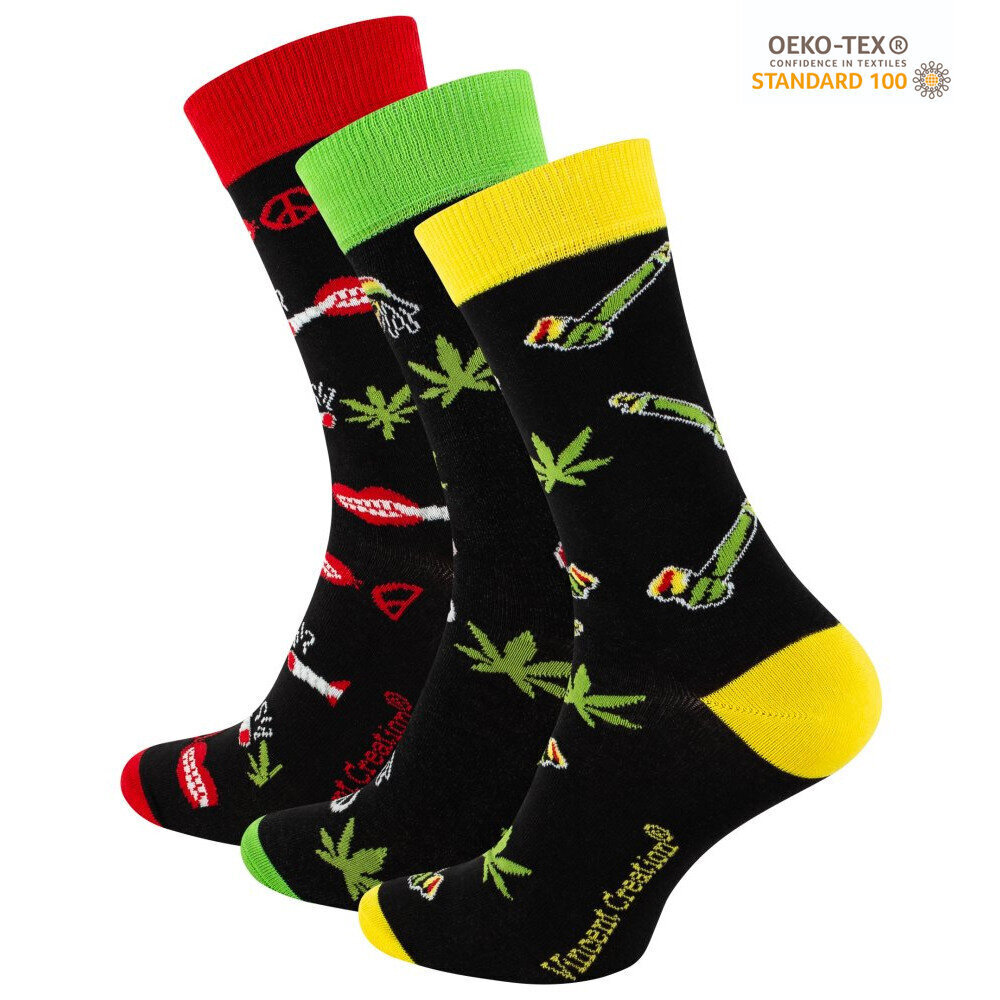 Vincent Creation® WEED Puuvilased erksad casual sokid (3 paari) hind ja info | Naiste sokid | kaup24.ee