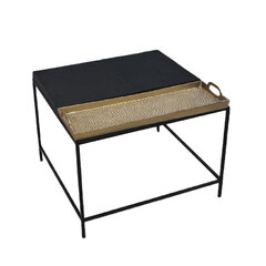 Вспомогательный стол DKD Home Decor, чёрный, позолоченный, сталь, алюминий (63 x 62 x 44 см) цена и информация | Журнальные столики | kaup24.ee