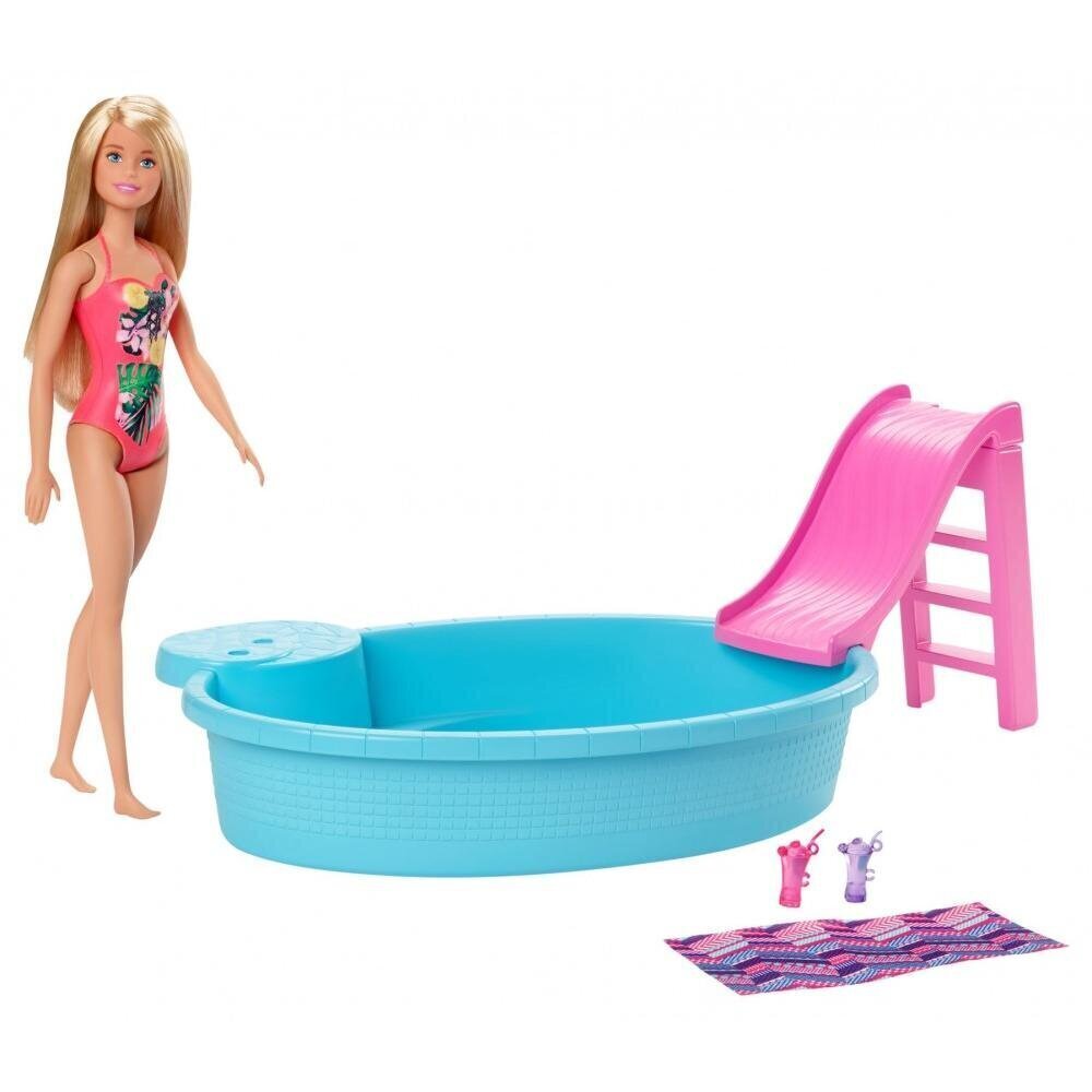 Nukk Barbie komplekt koos basseiniga hind ja info | Tüdrukute mänguasjad | kaup24.ee