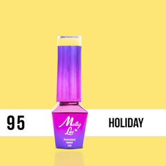 Geellakk MollyLac - Rest-Relax Holiday 5ml Ei 95 цена и информация | Лаки для ногтей, укрепители для ногтей | kaup24.ee