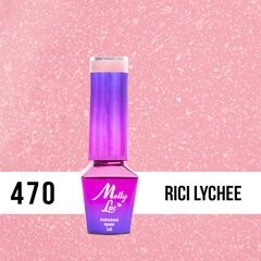 Geellakk MollyLac - Macarons Rici Lychee 5ml Ei 470 цена и информация | Лаки для ногтей, укрепители для ногтей | kaup24.ee