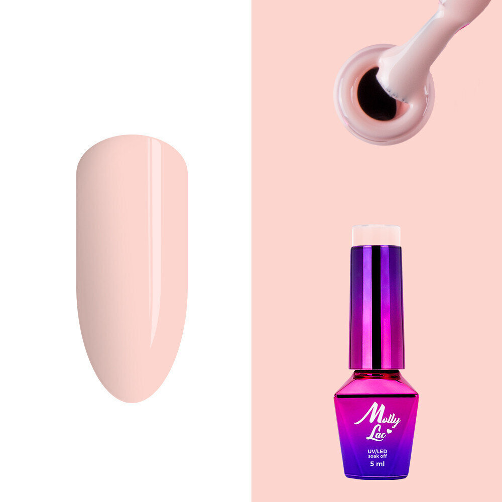 Geellakk MollyLac - I’M THE NUDELOVER Porcelain 5ml Ei 521 цена и информация | Küünelakid, küünetugevdajad | kaup24.ee