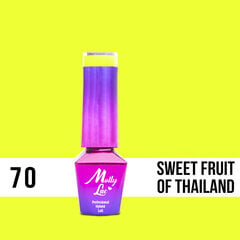 Гель лак для ногтей Molly Lac - Women in Paradise - Sweet fruit of Thailand 5ml Но. 70 цена и информация | Лаки для ногтей, укрепители для ногтей | kaup24.ee