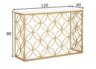 Консоль Glam, золото/белый цена и информация | Столы-консоли | kaup24.ee