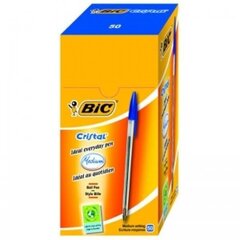 BIC Pastakas Cristal 1.0, Sinine, 50 tk. 129627 - hind ja info | Kirjutusvahendid | kaup24.ee