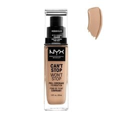 Jumestuskreem NYX Can't Stop Won't Stop Medium Olive, 30ml цена и информация | Пудры, базы под макияж | kaup24.ee