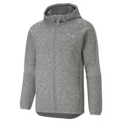 Meeste vabaaja dressipluus Puma EVOSTRIPE FZ Hoodie Medium Gray Heat 58581103, hall цена и информация | Мужские толстовки | kaup24.ee