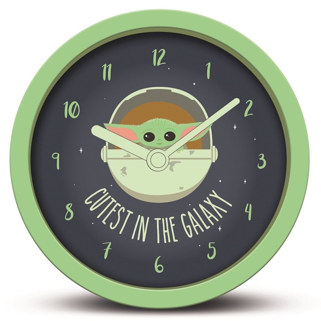 Star Wars: The Mandalorian The Child (Baby Yoda) Cutest In The Galaxy Desk Clock, 12,5cm цена и информация | Fännitooted mänguritele | kaup24.ee