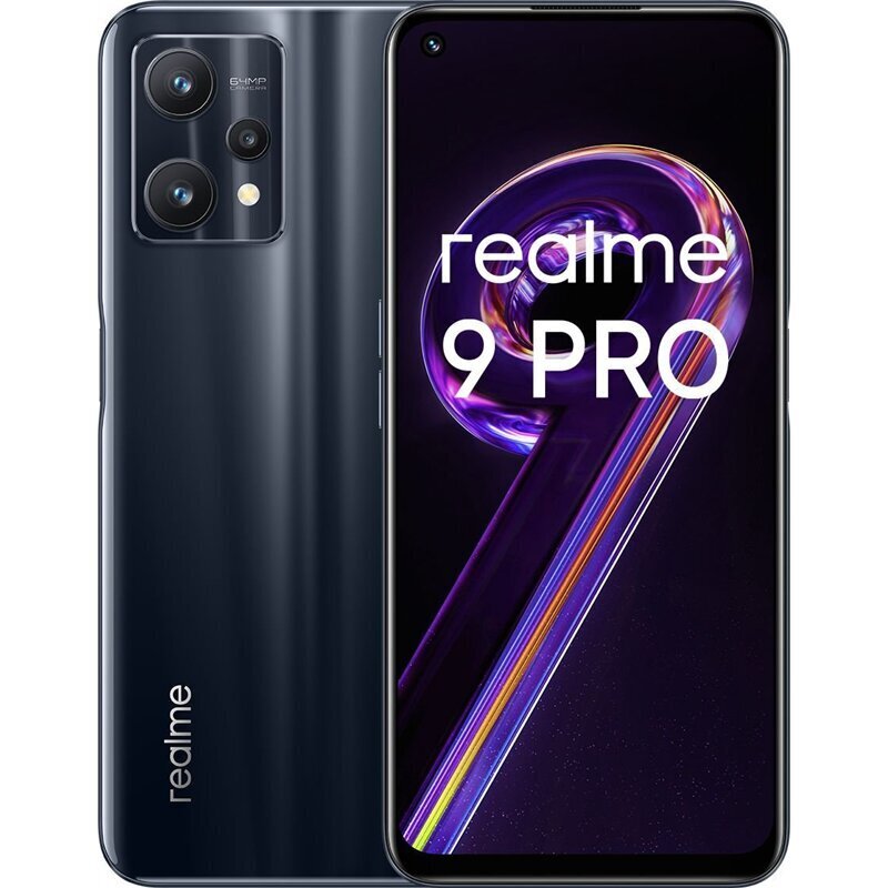 Realme 9 Pro+ 5G Dual-Sim 6/128GB, Midnight Black цена и информация | Telefonid | kaup24.ee