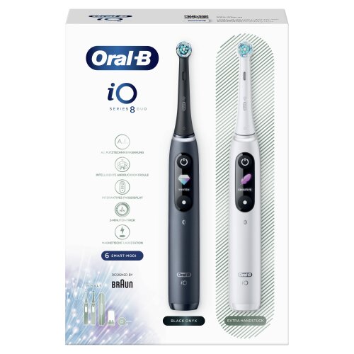 Oral-B iO8 Series Duo Pack Black Onyx /White цена и информация | Elektrilised hambaharjad | kaup24.ee