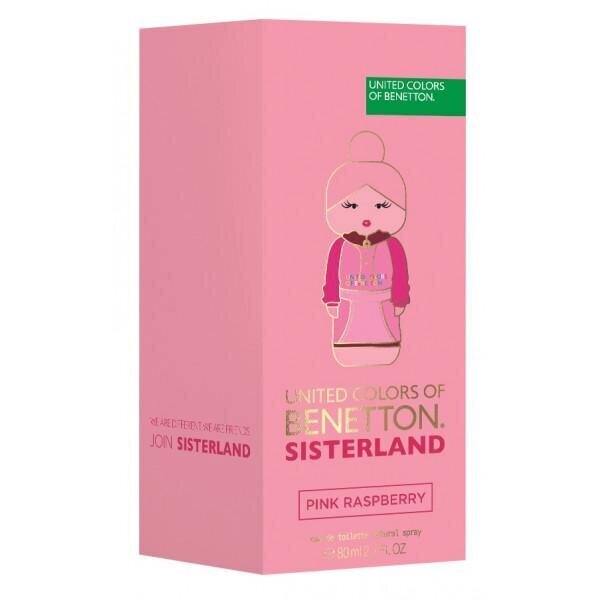 Naiste parfüüm Benetton Sisterland Pink Raspberry EDT (80 ml) hind ja info | Naiste parfüümid | kaup24.ee