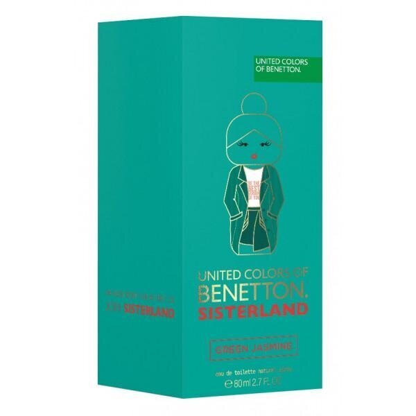 Naiste parfüüm Benetton Sisterland Green Jasmine EDT (80 ml) hind ja info | Naiste parfüümid | kaup24.ee