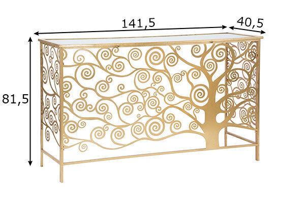 Konsoollaud Glam, 141,5x40,5 cm, kuldne hind ja info | Konsoollauad | kaup24.ee