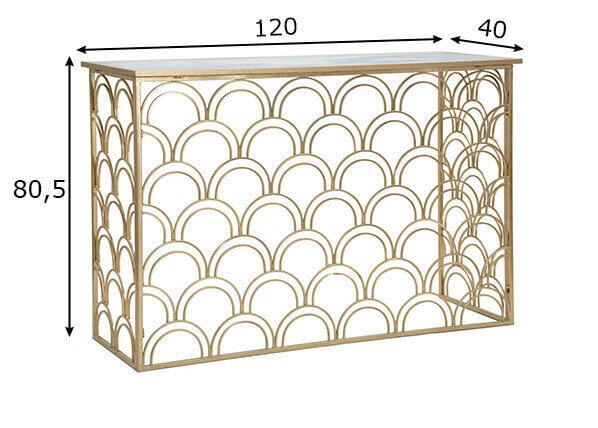 Konsool Glam, 120x40x80,5 cm, kuldset värvi цена и информация | Konsoollauad | kaup24.ee