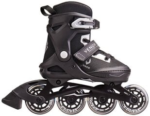 Rullid Venor Invicta Kids Inline, must / hõbedane hind ja info | Rulluisud ja tarvikud | kaup24.ee