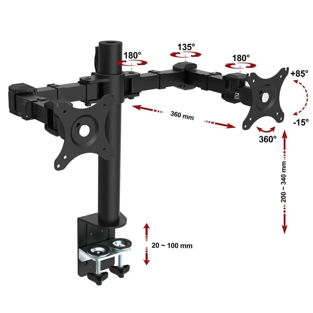 NF 12 17"-30" (suurus 10*10, suurus 10kg) цена и информация | Monitori hoidjad | kaup24.ee