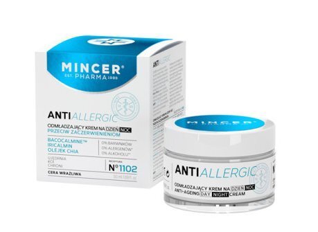 Noorendav allergiavaba päeva- ja öökreem Mincer PharmaNo.1102 50 ml hind ja info | Näokreemid | kaup24.ee