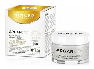 Niisutav päevane näokreem argaaniaõliga Mincer Pharma Argan Life No801 50 ml hind ja info | Näokreemid | kaup24.ee