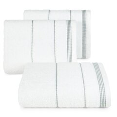 Rätik Mira 30x50 cm, valge/hõbedane hind ja info | Rätikud, saunalinad | kaup24.ee
