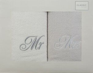 Rätikute komplekt Mr&Mrs, 2 tk. hind ja info | Rätikud, saunalinad | kaup24.ee