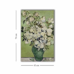 Reproduktsioon Still Life: Vase with Pink Roses hind ja info | Seinapildid | kaup24.ee
