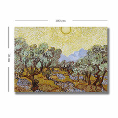 Reproduktsioon Olive Trees with Yellow Sky and Sun hind ja info | Seinapildid | kaup24.ee