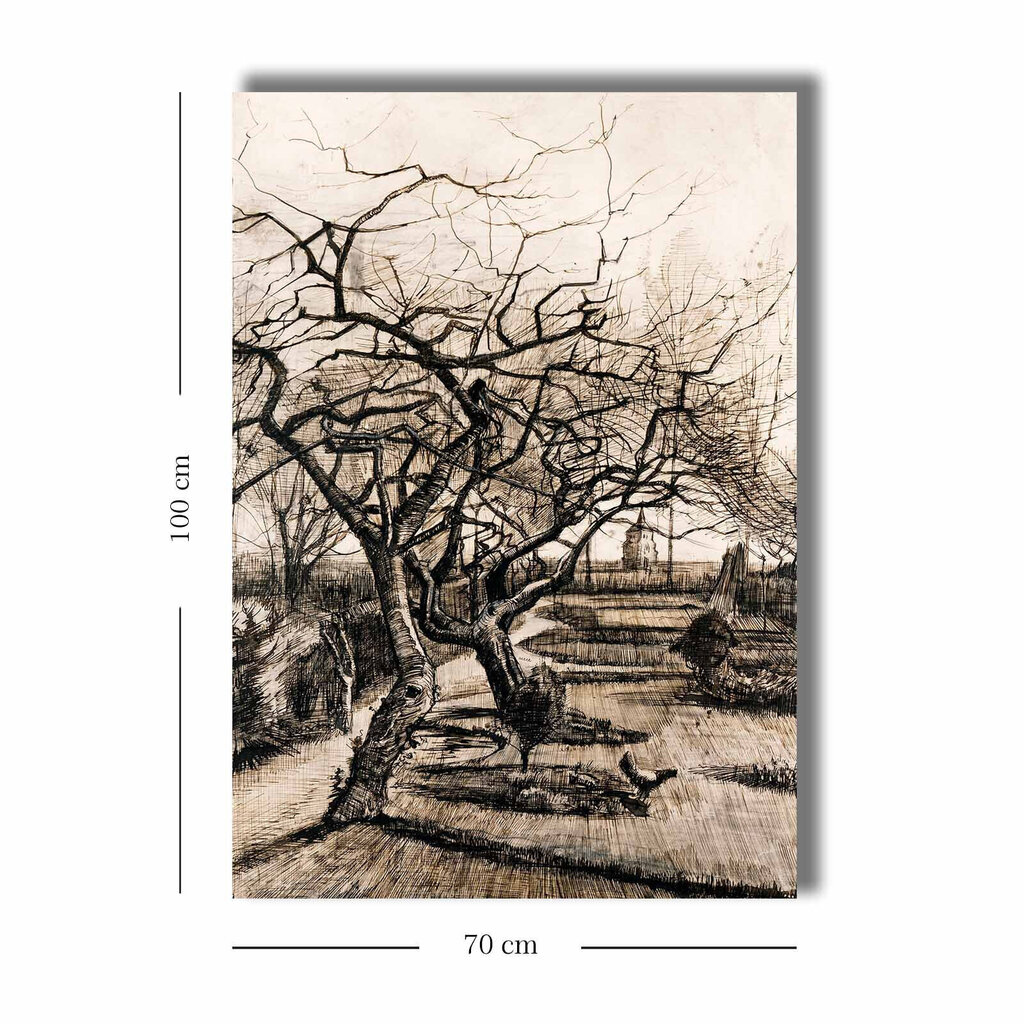 Reproduktsioon The Parsonage Garden at Nuenen in Winter цена и информация | Seinapildid | kaup24.ee