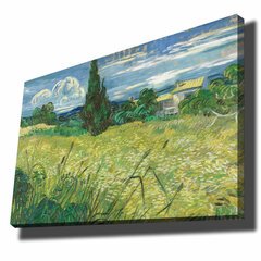 Reproduktsioon Green Wheat Field with Cypress hind ja info | Seinapildid | kaup24.ee