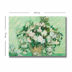 Reproduktsioon Still Life: Vase with Pink Roses hind ja info | Seinapildid | kaup24.ee