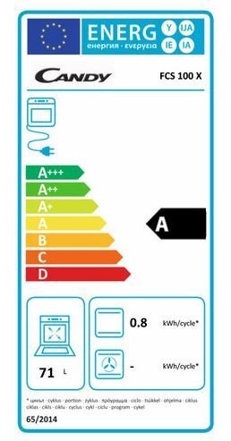 Integreeritav ahi Candy FCS100W, maht 71 liitrit hind ja info | Ahjud | kaup24.ee