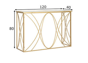 Konsoollaud Glam, 120x40 cm, kuldset värvi hind ja info | Konsoollauad | kaup24.ee